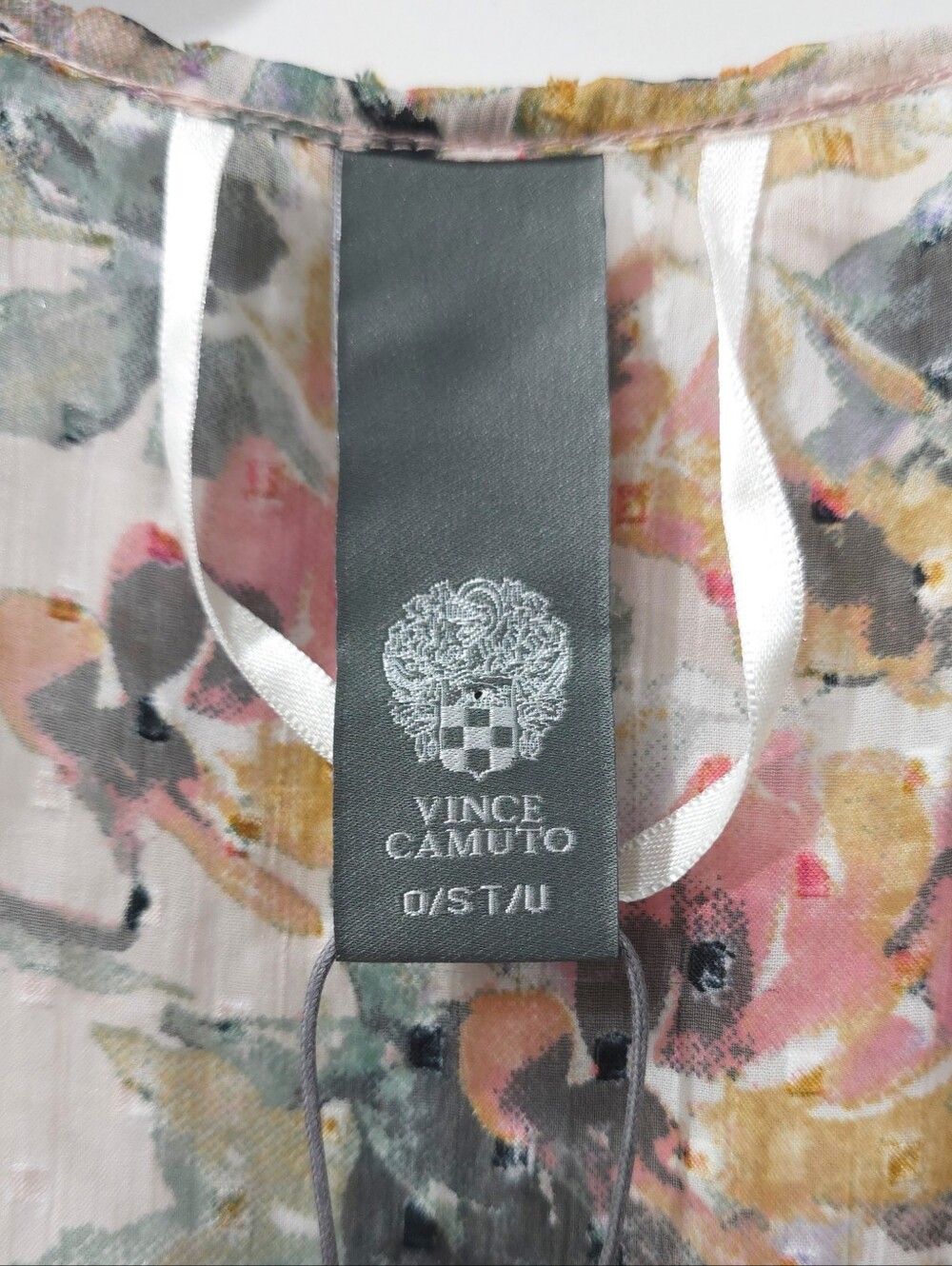 VINCE CAMUTO Floral Swiss Dot Kimono | Boho Resort Cover-Up Summer Romantic, OS - Picture 5 of 12